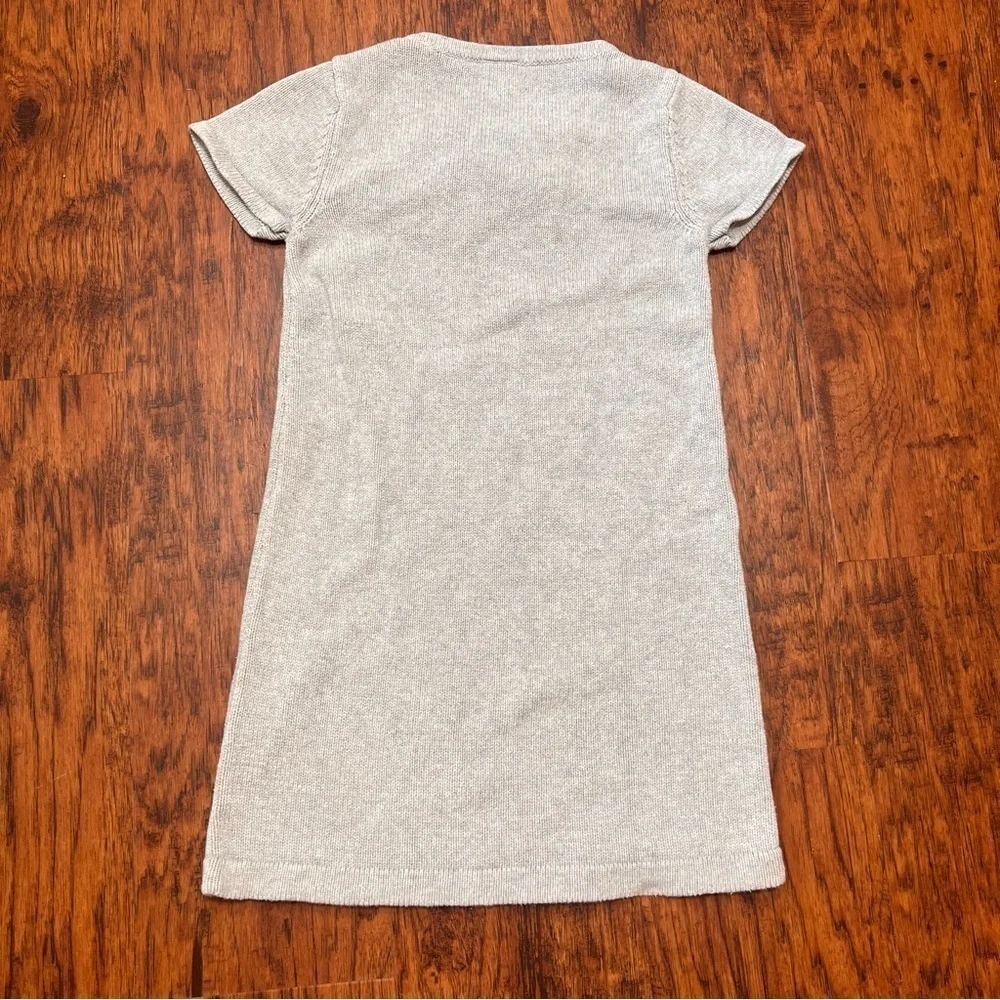 Gymboree Girls’ Size 10 Gray Sweater Dress with Bow, Short Sleeve Fall Dress